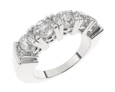 Beyaz arkaplanda izole edilmiş güzel halka. 