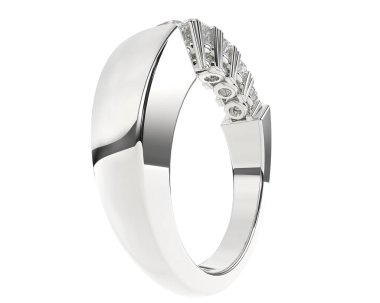 Beyaz arkaplanda izole edilmiş güzel halka. 