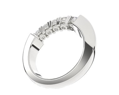 Beyaz arkaplanda izole edilmiş güzel halka. 