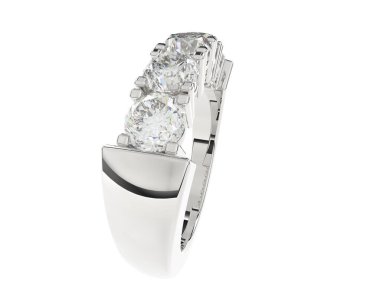 Beyaz arkaplanda izole edilmiş güzel halka. 