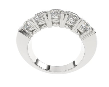 Beyaz arkaplanda izole edilmiş güzel halka. 