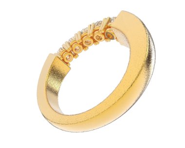 Beyaz arkaplanda izole edilmiş güzel halka. 