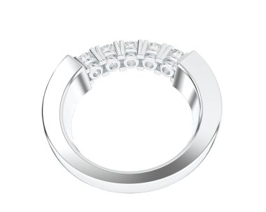 Beyaz arkaplanda izole edilmiş güzel halka. 