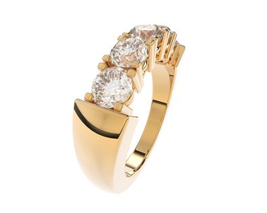 Beyaz arkaplanda izole edilmiş güzel halka. 