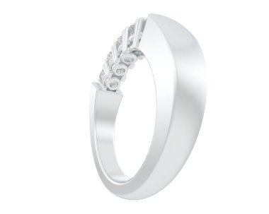 Beyaz arkaplanda izole edilmiş güzel halka. 