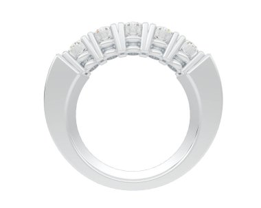 Beyaz arkaplanda izole edilmiş güzel halka. 