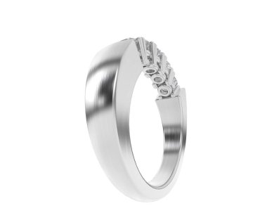 Beyaz arkaplanda izole edilmiş güzel halka. 