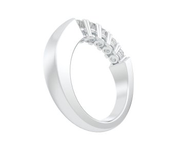 Beyaz arkaplanda izole edilmiş güzel halka. 