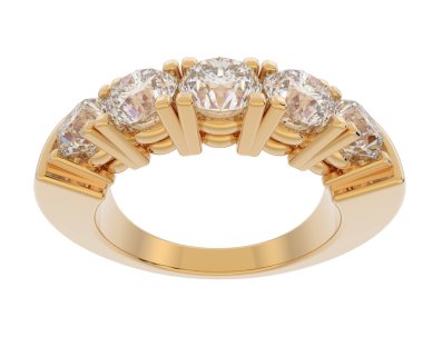 Beyaz arkaplanda izole edilmiş güzel halka. 