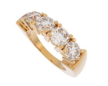 Beyaz arkaplanda izole edilmiş güzel halka. 