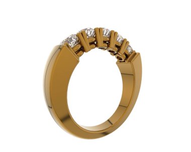 Beyaz arkaplanda izole edilmiş güzel halka. 