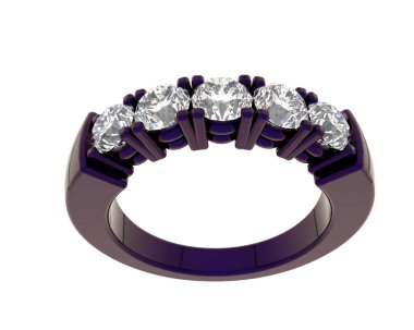 Beyaz arkaplanda izole edilmiş güzel halka. 