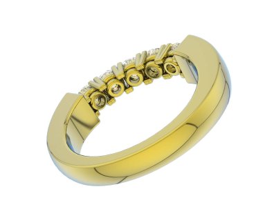 Beyaz arkaplanda izole edilmiş güzel halka. 