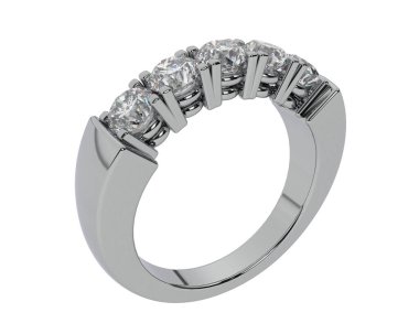 Beyaz arkaplanda izole edilmiş güzel halka. 