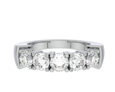 Beyaz arkaplanda izole edilmiş güzel halka. 