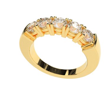 Beyaz arkaplanda izole edilmiş güzel halka. 