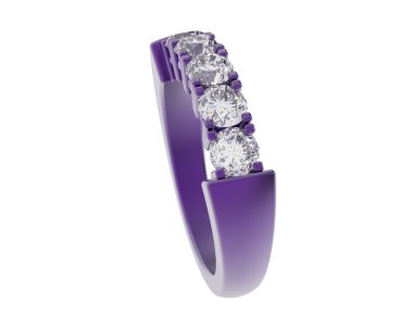 Beyaz arkaplanda izole edilmiş güzel halka. 