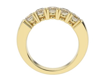 Beyaz arkaplanda izole edilmiş güzel halka. 