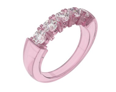 Beyaz arkaplanda izole edilmiş güzel halka. 