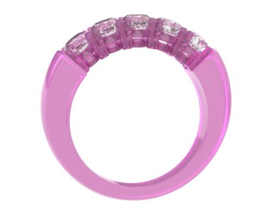 Beyaz arkaplanda izole edilmiş güzel halka. 