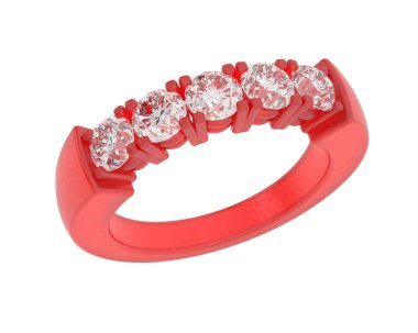 Beyaz arkaplanda izole edilmiş güzel halka. 