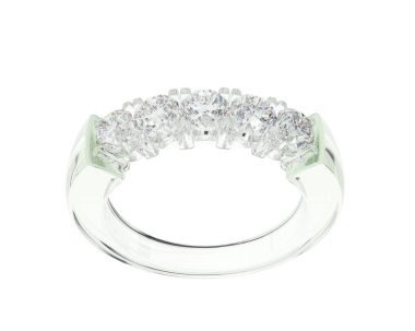 Beyaz arkaplanda izole edilmiş güzel halka. 