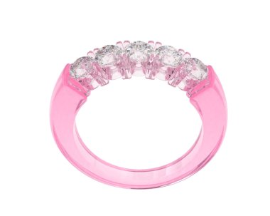 Beyaz arkaplanda izole edilmiş güzel halka. 