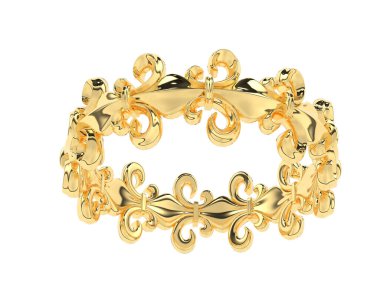 Beyaz arkaplanda izole edilmiş güzel halka. 