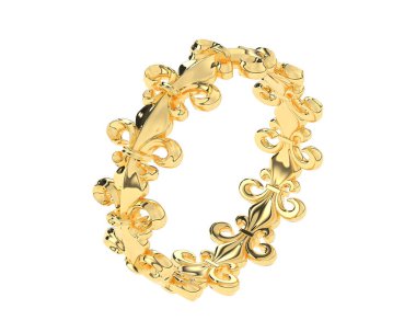 Beyaz arkaplanda izole edilmiş güzel halka. 