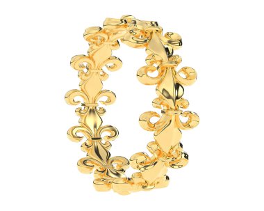 Beyaz arkaplanda izole edilmiş güzel halka. 