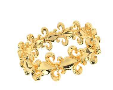 Beyaz arkaplanda izole edilmiş güzel halka. 