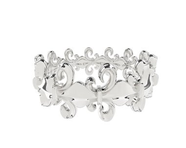 Beyaz arkaplanda izole edilmiş güzel halka. 