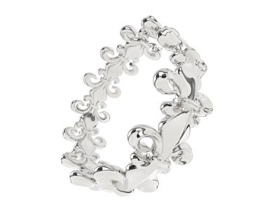 Beyaz arkaplanda izole edilmiş güzel halka. 