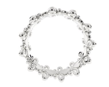 Beyaz arkaplanda izole edilmiş güzel halka. 