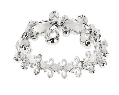 Beyaz arkaplanda izole edilmiş güzel halka. 