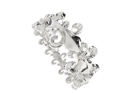 Beyaz arkaplanda izole edilmiş güzel halka. 