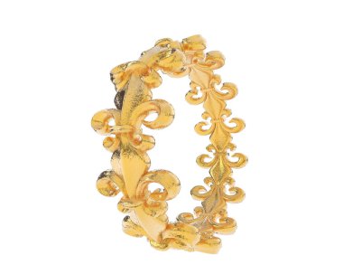 Beyaz arkaplanda izole edilmiş güzel halka. 