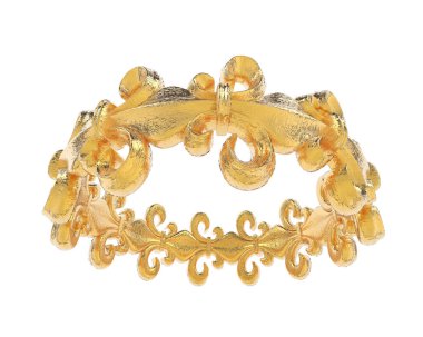 Beyaz arkaplanda izole edilmiş güzel halka. 