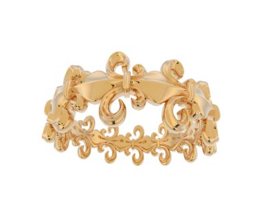 Beyaz arkaplanda izole edilmiş güzel halka. 