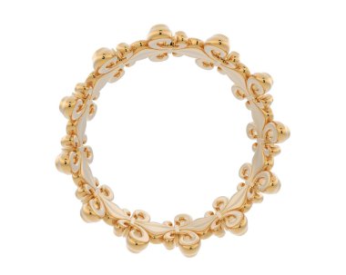 Beyaz arkaplanda izole edilmiş güzel halka. 