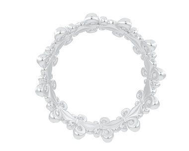 Beyaz arkaplanda izole edilmiş güzel halka. 