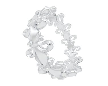 Beyaz arkaplanda izole edilmiş güzel halka. 