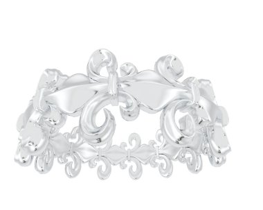 Beyaz arkaplanda izole edilmiş güzel halka. 