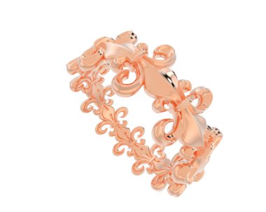 Beyaz arkaplanda izole edilmiş güzel halka. 