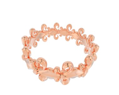 Beyaz arkaplanda izole edilmiş güzel halka. 