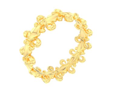 Beyaz arkaplanda izole edilmiş güzel halka. 