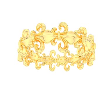 Beyaz arkaplanda izole edilmiş güzel halka. 