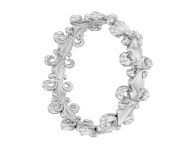 Beyaz arkaplanda izole edilmiş güzel halka. 