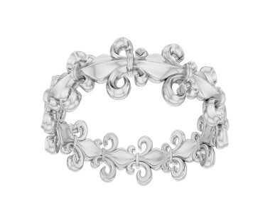 Beyaz arkaplanda izole edilmiş güzel halka. 