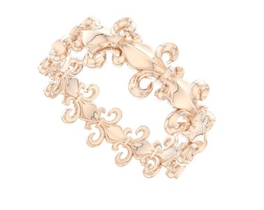 Beyaz arkaplanda izole edilmiş güzel halka. 